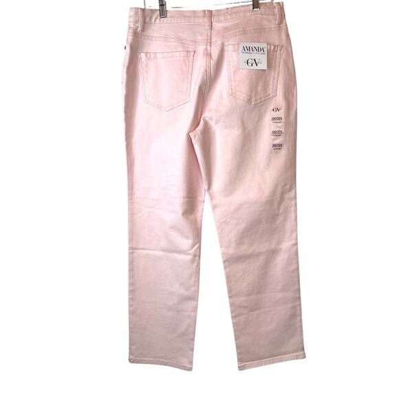 GLORIA VANDERBILT Amanda Straight Leg Slimming Jeans in Pink Women's Sz 14S - Picture 2 of 9